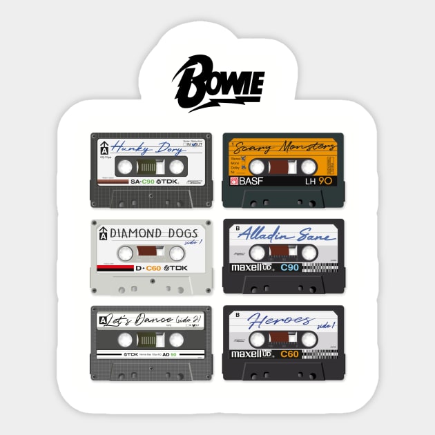 Home Taping David Bowie Sticker by TShirtGuy2267